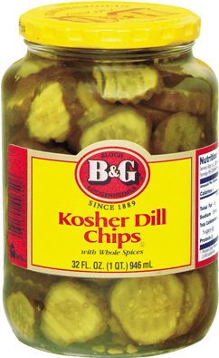 B&g® Kosher Dill Chips - B & G Kosher Dill With Whole Spices, Spears - 16 (400x400), Png Download