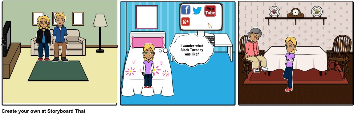 Black Tuesday Comic Strip - Cartoon (1164x385), Png Download