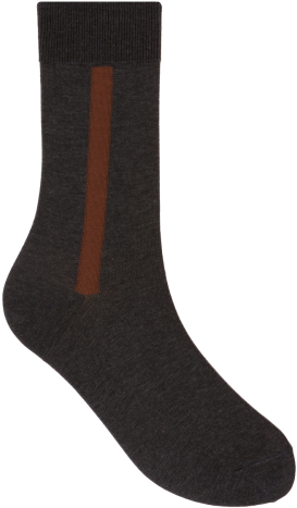 Strip Heel Dark Grey Brown - Neoprene Socks Logo (400x500), Png Download