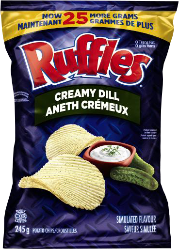 Ruffles® Creamy Dill - Ruffles Dill Pickle Chips (369x514), Png Download