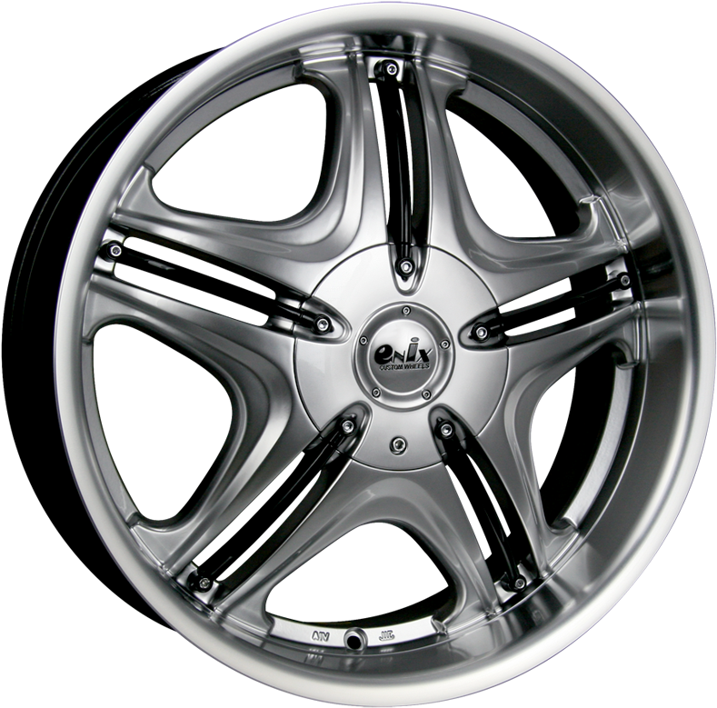Euro Hyper Silver / Black Strip - Keskin Kt11 Heaven Alloy Rim (800x800), Png Download