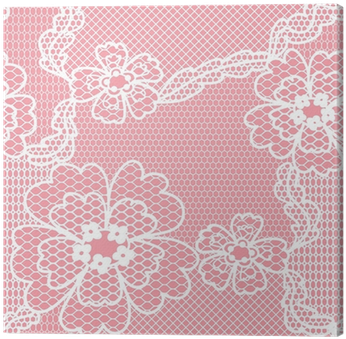 Lace Vector Fabric Seamless Pattern With Flowers Canvas - Vector Graphics (400x400), Png Download