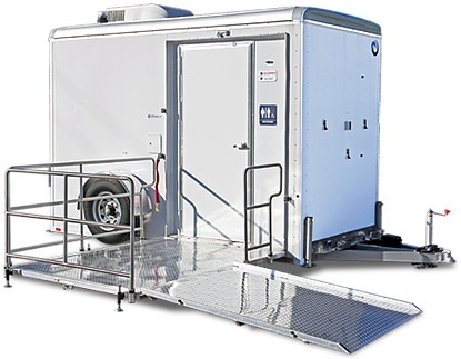Ada Luxury Portable Restroom Trailer - Public Toilet (426x323), Png Download