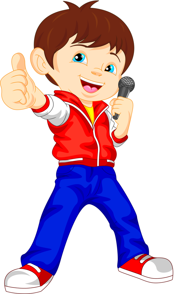 752 [преобразованный] - Singer Boy Clipart (607x1024), Png Download