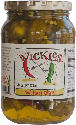 Wickles Pickles Wicked Okra - Wickles Okra, Wicked - 16 Fl Oz (500x500), Png Download