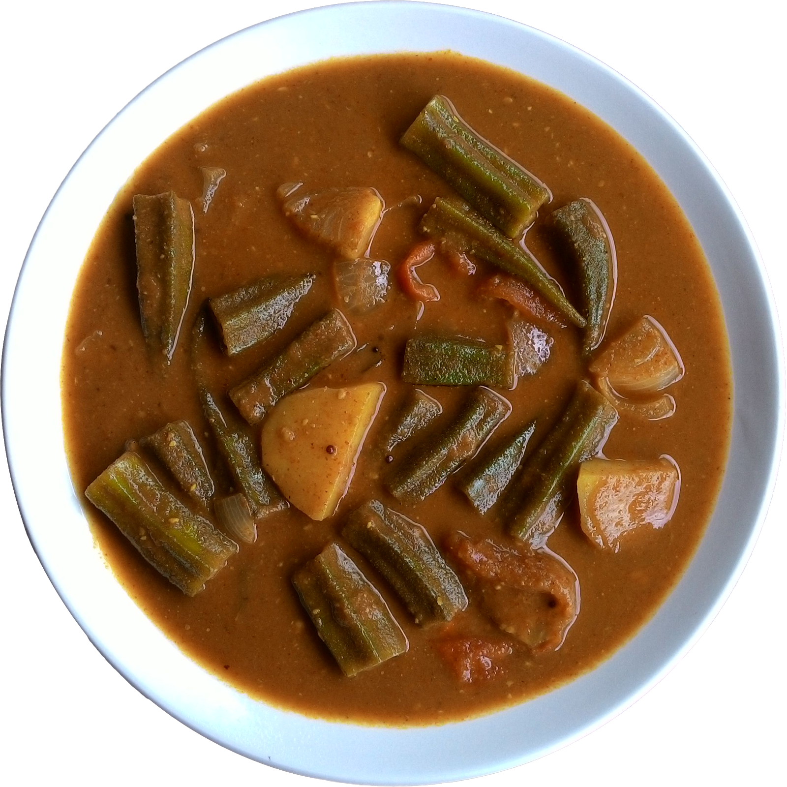 303) Okra Sambar - Sambar (1600x1600), Png Download