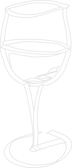 White Outline Wine Glass (252x587), Png Download