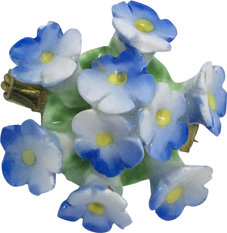 Bone China Forget Me Not 1950's Pin By Artone - Artificial Flower (813x813), Png Download