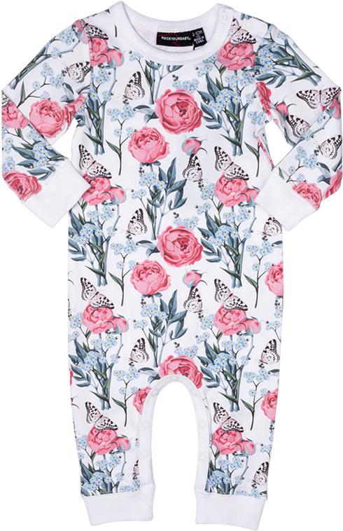 Ryb Forget Me Not Ls Playsuit - Butterfly (1000x1000), Png Download