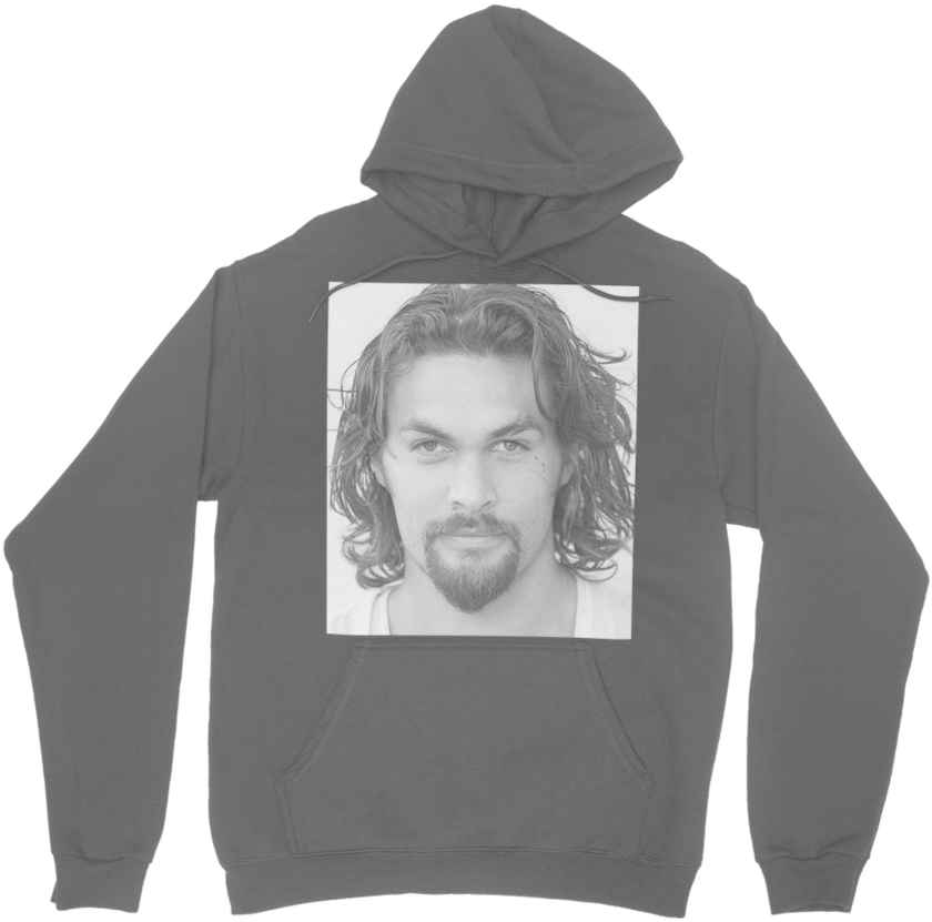 Jason Momoa ﻿classic Adult Hoodie - Jason Momoa Actor Portrait Bw 16x12 Print Poster (900x900), Png Download