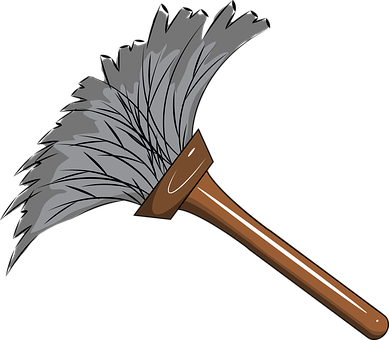 Duster, Feather, Clean, Housework - Feather Duster Clipart (389x340), Png Download