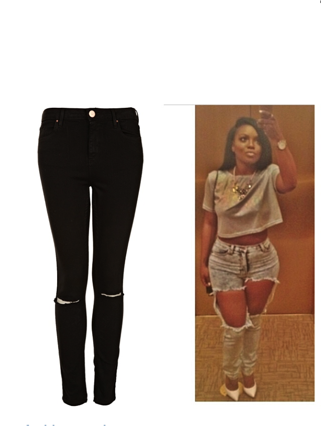 The Ripped Jeans Comeback - Girl (640x960), Png Download