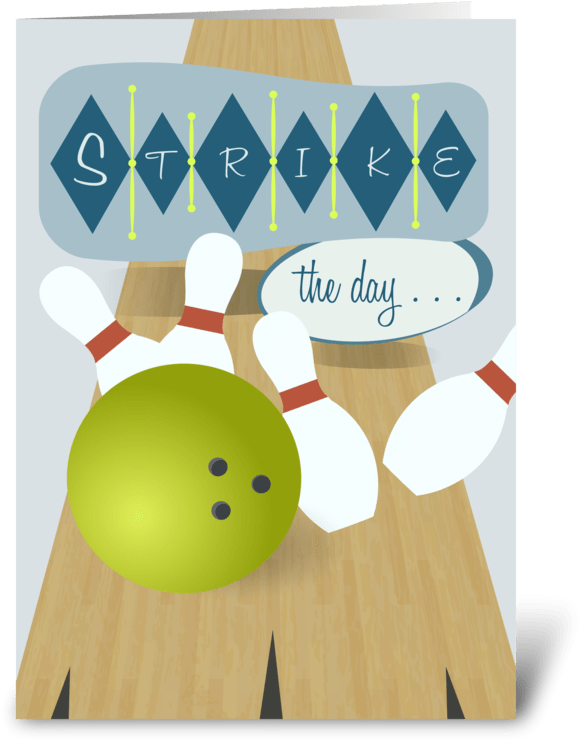 Father's Day Greeting Card - Bowling Lane - Father's Day Card (700x792), Png Download