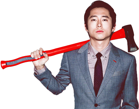 Does Glenn Get Killed In Season Six Of The Walking - Glenn The Walking Dead Png (473x368), Png Download