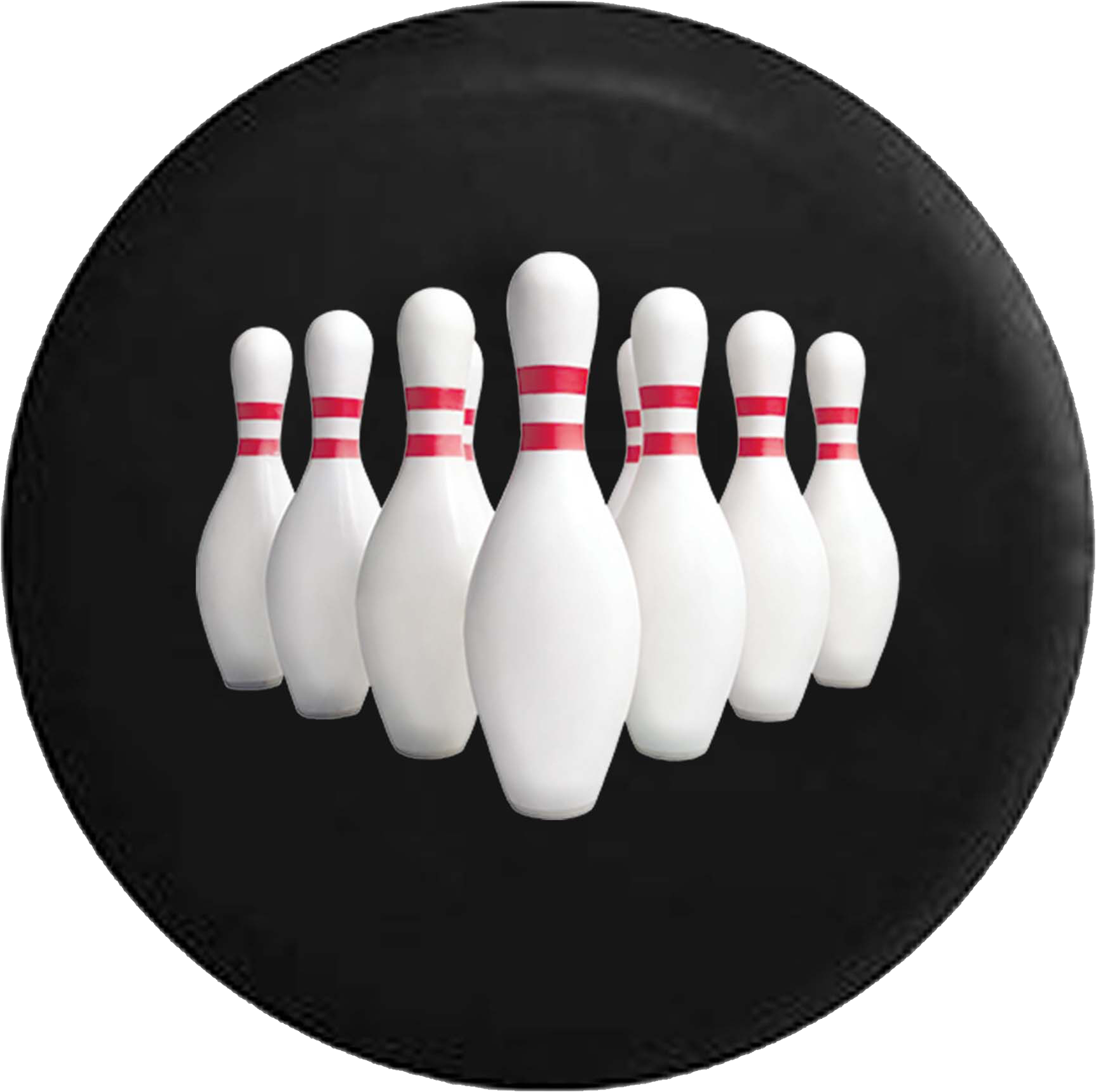 3d Bowling Pins Bowl Lane Strike Jeep Camper Spare - Bowling Pins (1725x1718), Png Download
