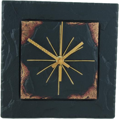 Square 7½" Clock Border Gold Edge - Gift (600x450), Png Download