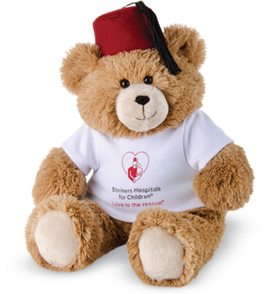 18" Love To The Rescue® Bear - Fezzy Bear Shriners (510x616), Png Download