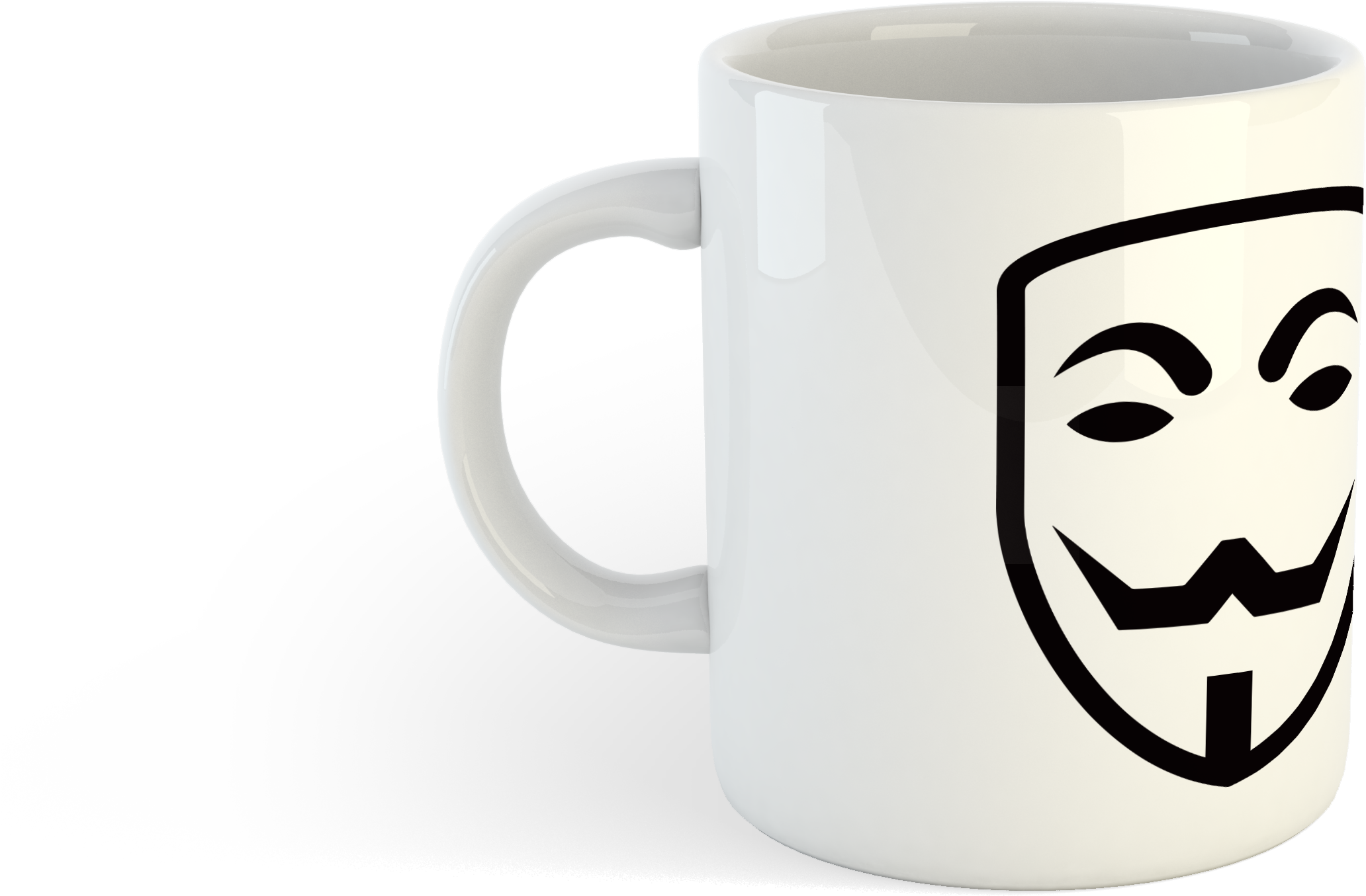 Guy Fawkes Vendetta Mug - Guy Fawkes (3000x2100), Png Download