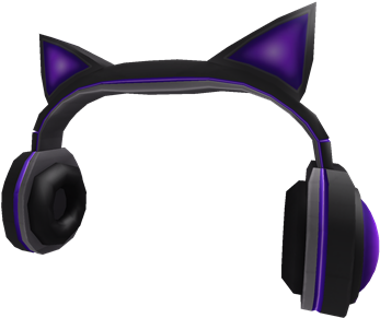 Purple Cat Ears Headphones - Roblox Purple Cat Ears Headphones (420x420), Png Download