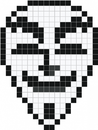 Guy Fawkes - Pixel Art (350x450), Png Download