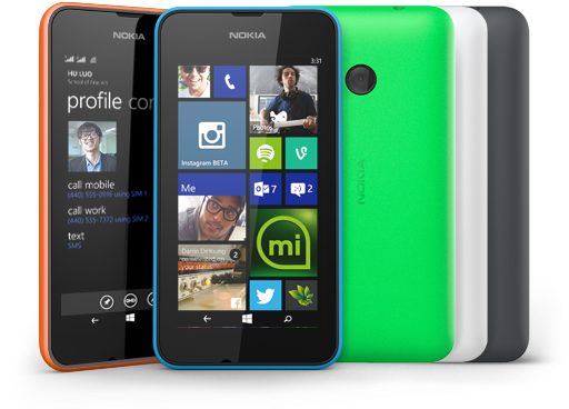 Nokia Lumia 530 Dual Sim - Kazam Thunder 340w Silver (511x390), Png Download