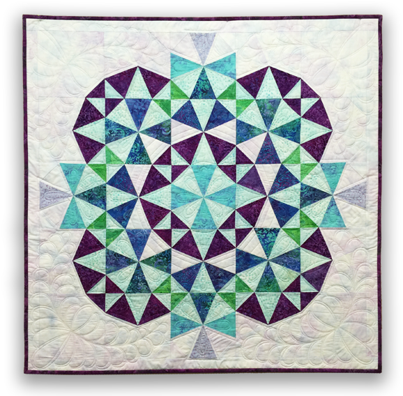 Kaleidoscope 2 Quilt - Kaleidoscope Quilt Pattern (600x578), Png Download