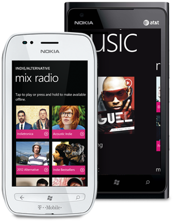 Bye Bye Spotify, Hello Free Nokia Music - Nokia Lumia 610 - 8 Gb - Black - Unlocked (370x456), Png Download
