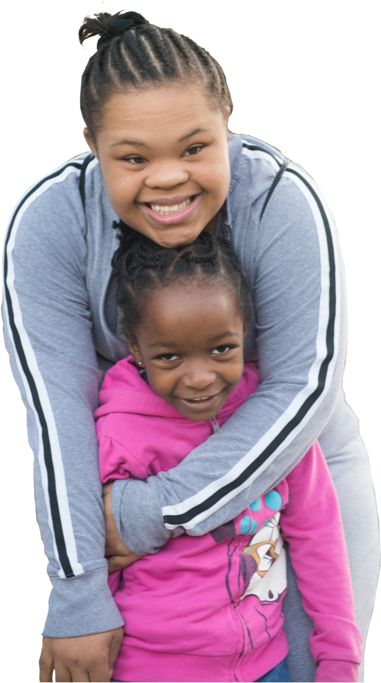 Black School Age Girl With Sister (1000x1498), Png Download