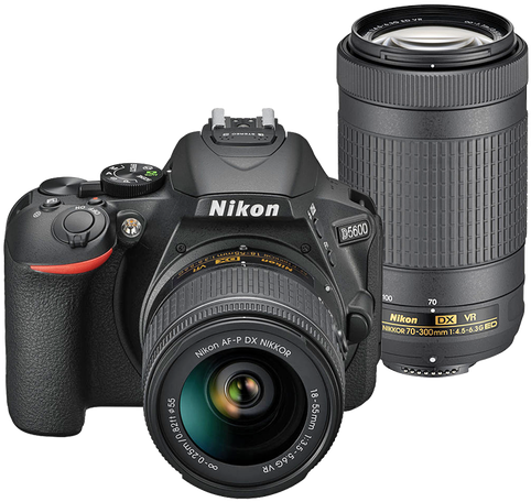 Nikon D5600 Af P 18 55mm Vr Af P 70 300mm Ed - Nikon D5600 (kit Af-p 18-55mm Vr) Camera (500x500), Png Download