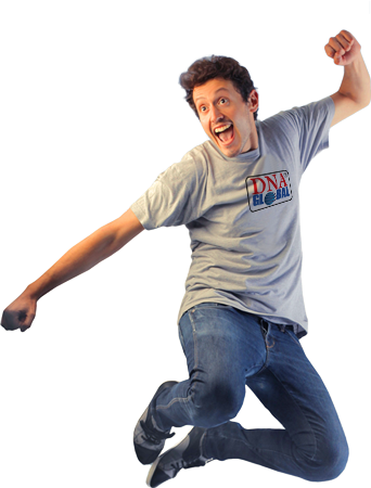 Jump - Hombre Alegre (342x450), Png Download