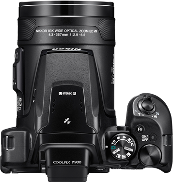 Nikon Coolpix P900-4 - Nikon Coolpix P900 Black Digital Camera (357x375), Png Download