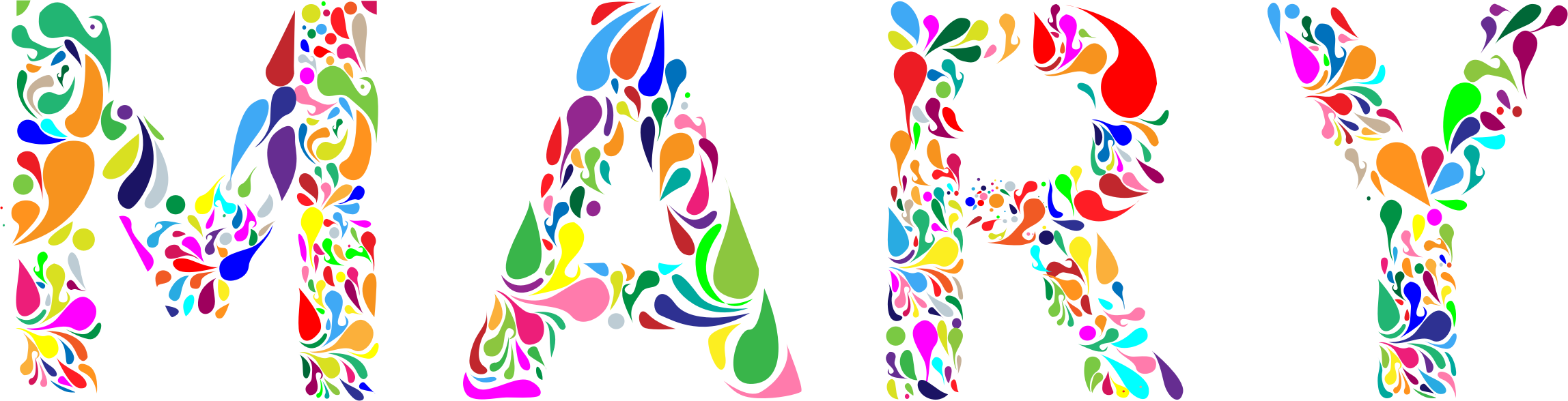 This Free Icons Png Design Of Mary Typography (2296x588), Png Download