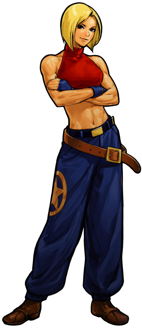 Blue Mary - King Of Fighters Blue Mary (550x1100), Png Download