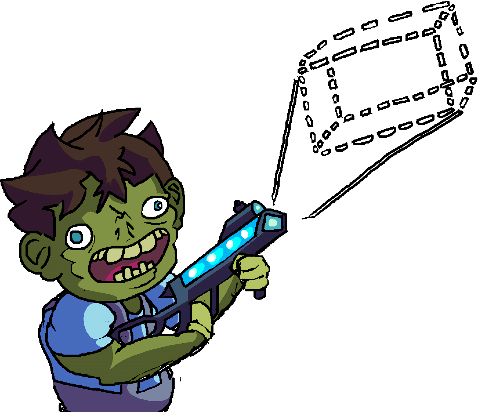 Anti Jump Man Is An Abstract Platformer Where The Main - Cartoon (1648x1421), Png Download