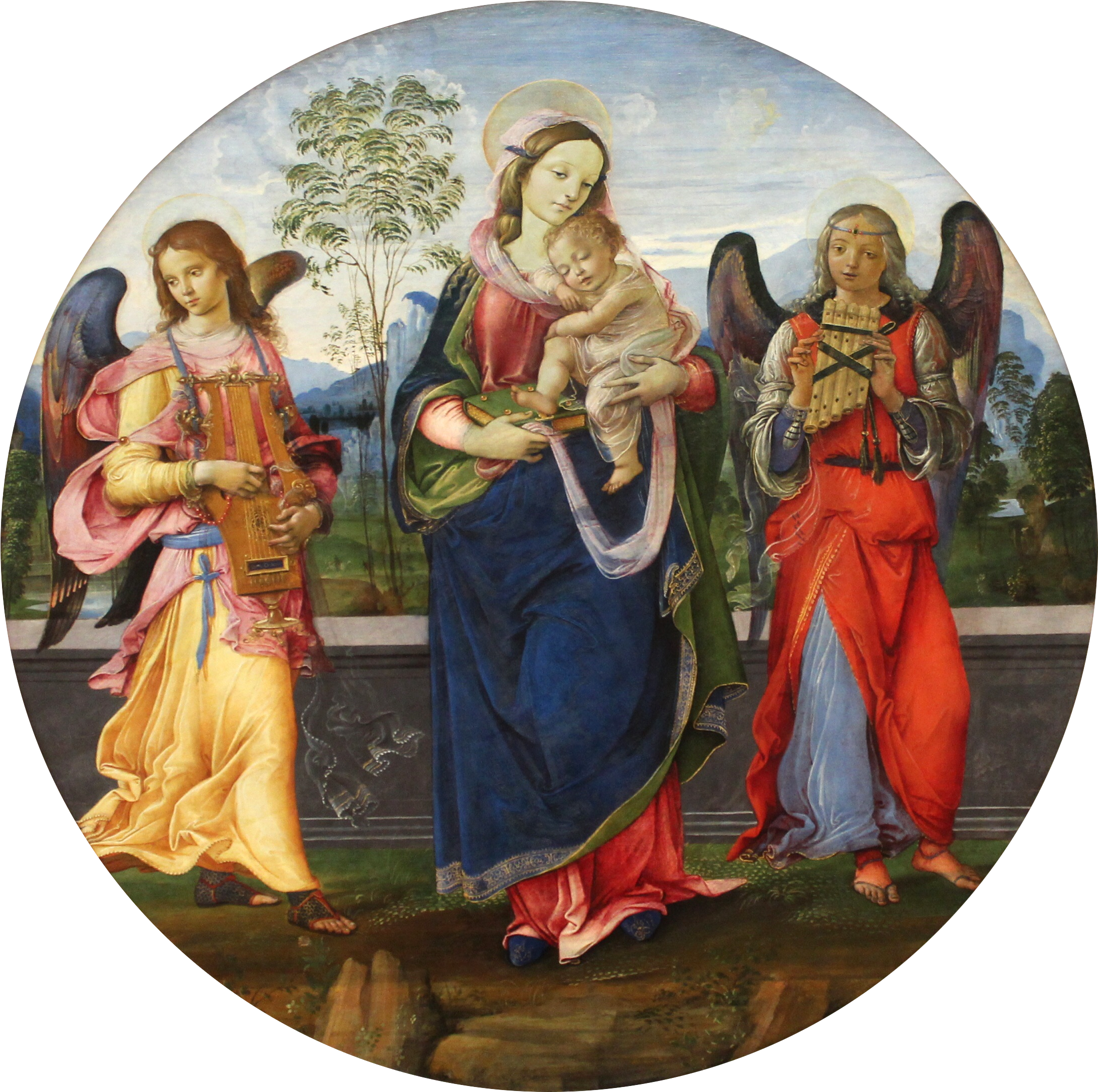 Raffaellino Del Garbo - Maria Mit Dem Kind (2200x2188), Png Download