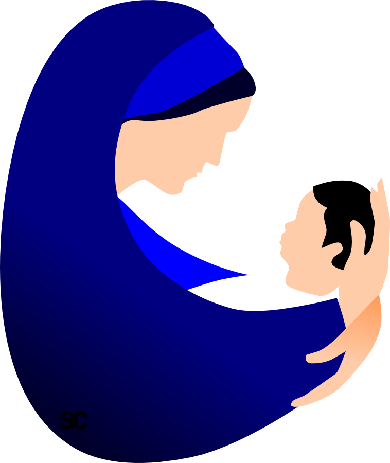 Mary And Jesus Clipart At Getdrawings - Solemnity Of Mary Clipart (758x900), Png Download