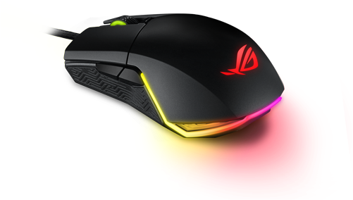 Optical Wired Gaming Mouse With A Truly Ambidextrous - Asus P503 Rog Pugio Rgb Ambidextrous Optical Gaming (500x500), Png Download
