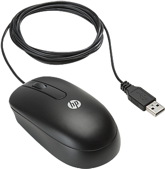Hp Usb Optical Scroll Mouse - Hp Optical Usb Mouse (474x356), Png Download