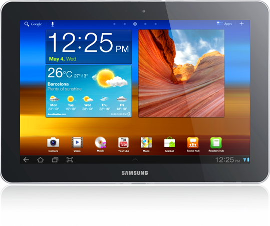 Samsung P1000 Galaxy Tablet - Samsung Tab Below 5000 (539x452), Png Download