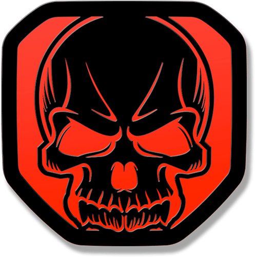 Skull Head Tailgate Emblem 2019-up Ram - Skull (600x600), Png Download