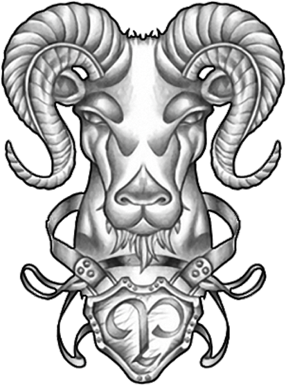 Might - Tattoo Designs Of Aries (430x557), Png Download