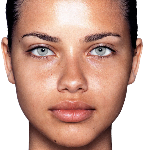 Adriana Lima, Model, And Beauty Image - Models No Makeup Faces (500x525), Png Download