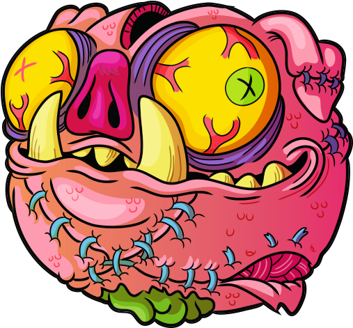 Swine Sucker - Agario Madballs 2 Skins (518x489), Png Download