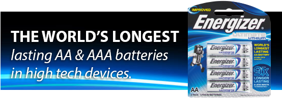 Previousnext - Eveready Lithium Battery Aa - 4 Pack (553x225), Png Download