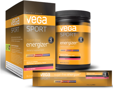 1 Vega Sport Energizer - Vega Sport Pre-workout Sugar-free Energizer, Acai Berry, (385x450), Png Download