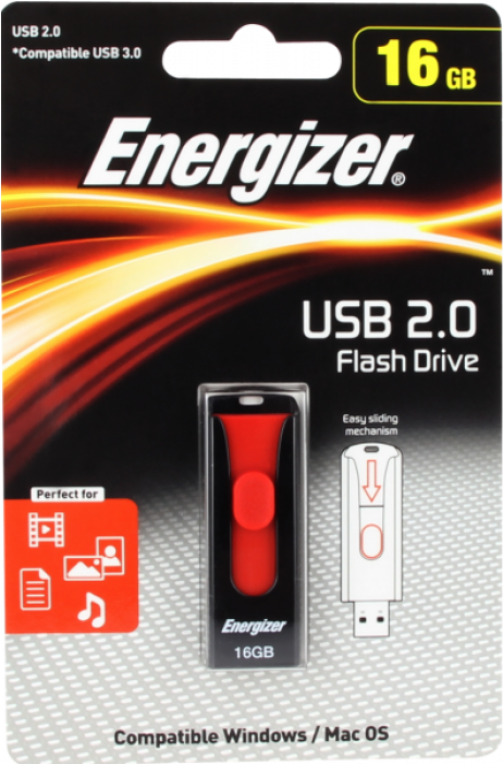 Energizer 16gb Usb Flash Drive (700x700), Png Download