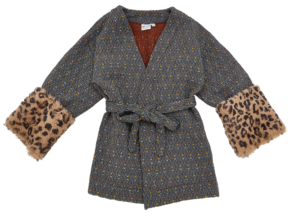 Black Jaquard Kimono - Termotøj Bylindgren (972x972), Png Download