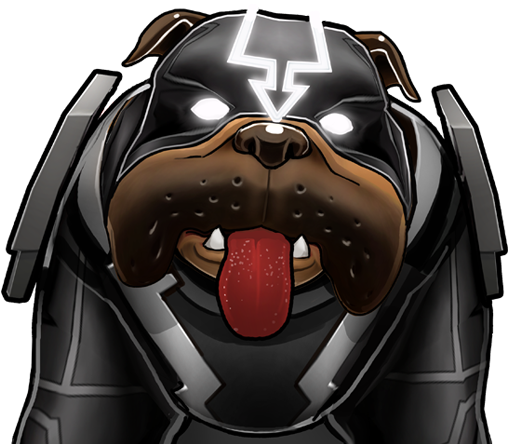 Lockjaw From Marvel Avengers Academy 006 - Pug Marvel (508x452), Png Download