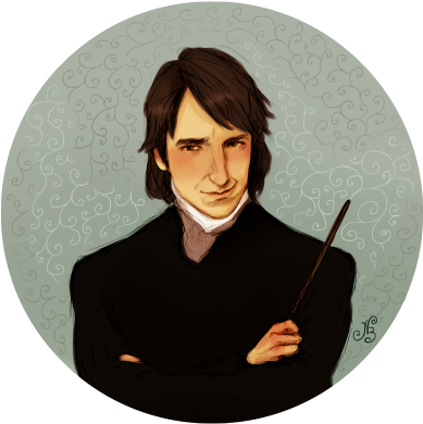 Professor Severus Snape - Snape And Harry Fanart (400x400), Png Download