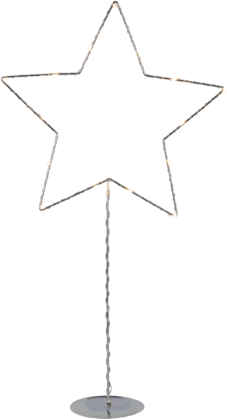 Star On Base Sparkling - Dekoracja Świecąca Led W Barwie Chromu Best Season (600x600), Png Download